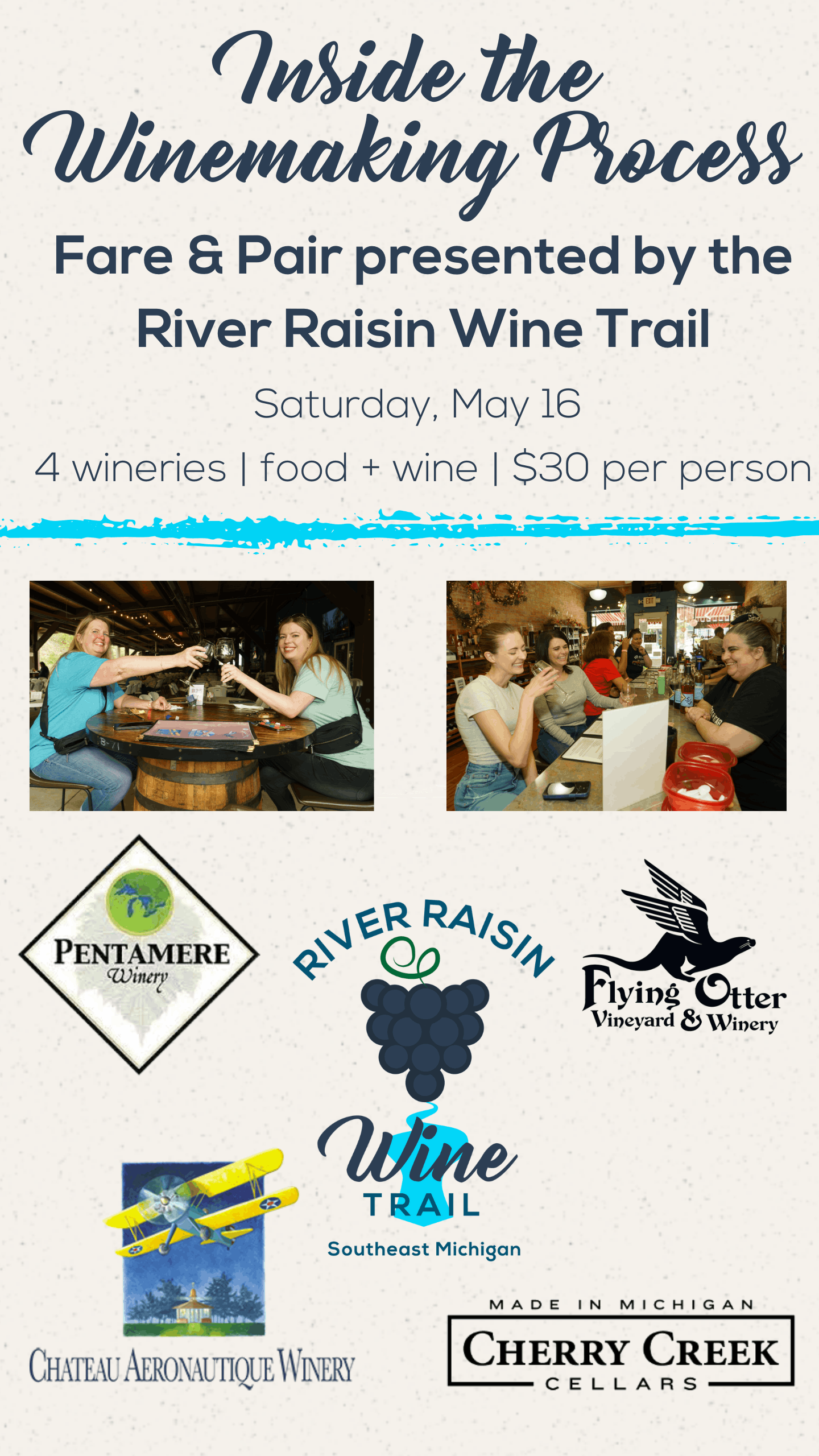 River Raisin Wine Trail Fare & Pair graphic
