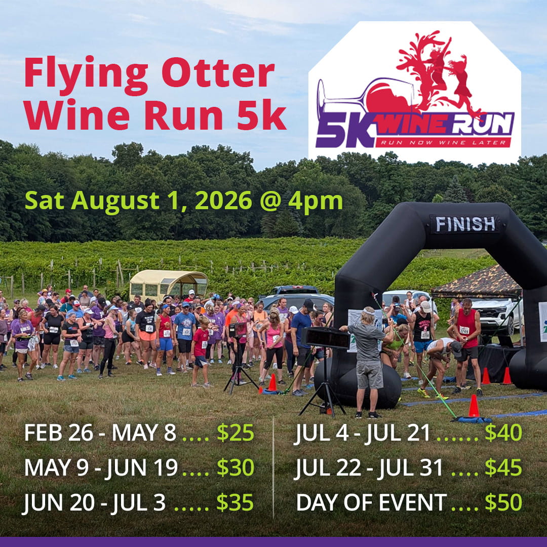 Flying Otter Wine Run 5k Saturday August 1, 2026